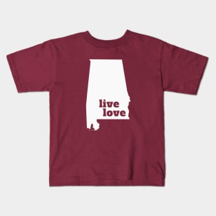 Alabama - Live Love Alabama Kids T-Shirt